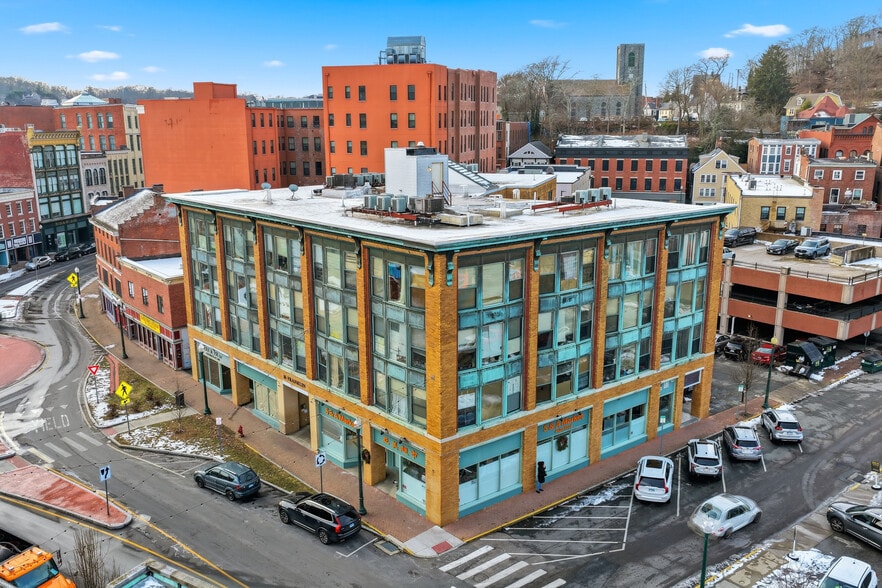 Thayer Apartments corner view from above